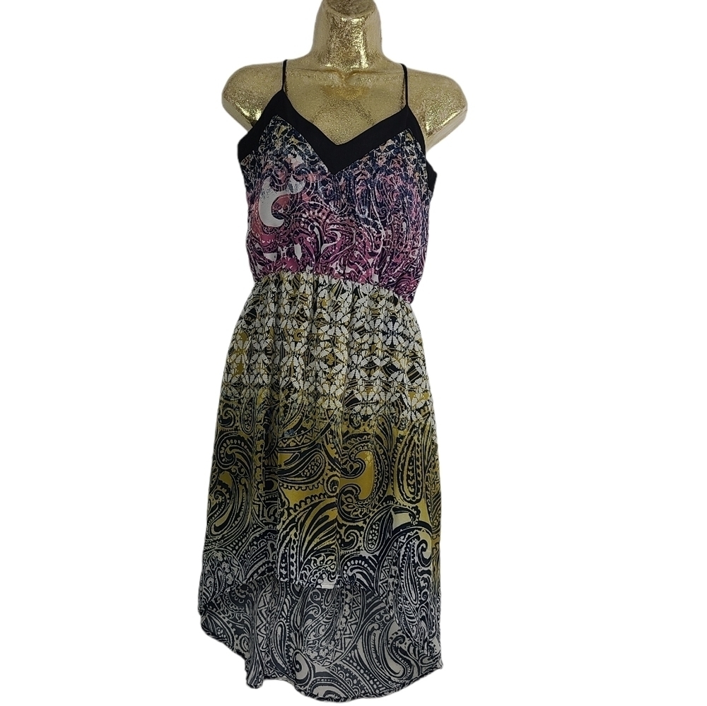 Honey Punch Multicolored High‎ Low dress Small